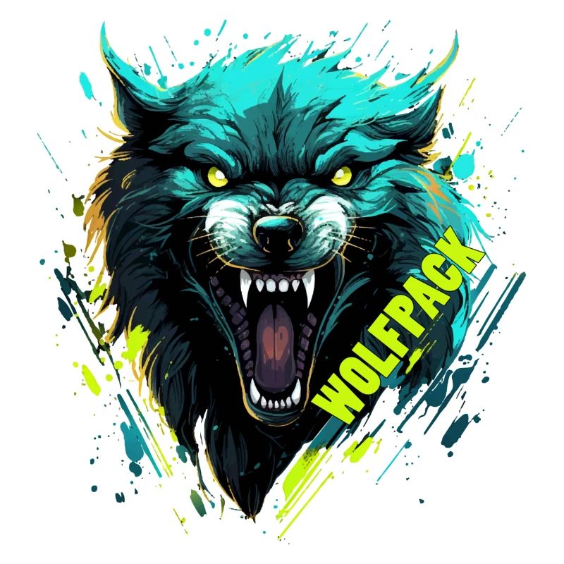 Neonwolf-Wolfsmaske