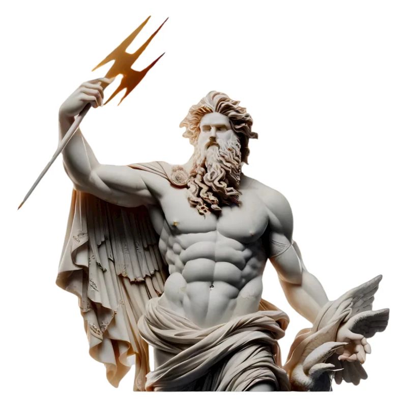 Zeus Donnergott Statue