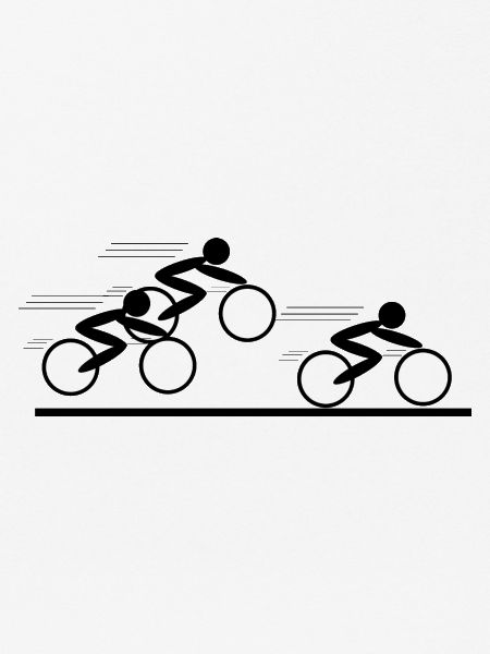 Stickman Radrennen black