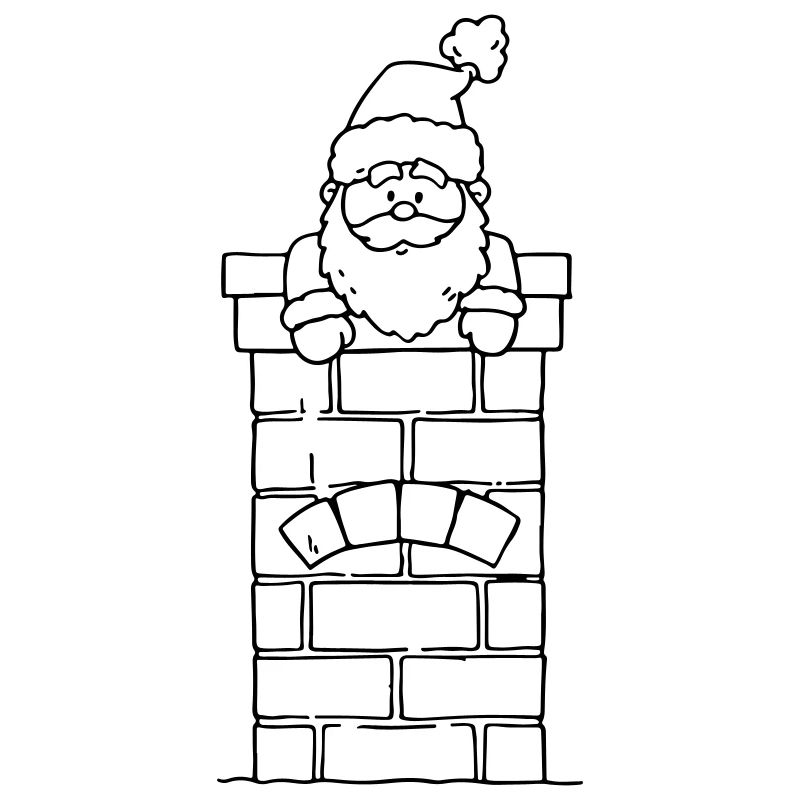 Noël de la cheminée du Père Noël