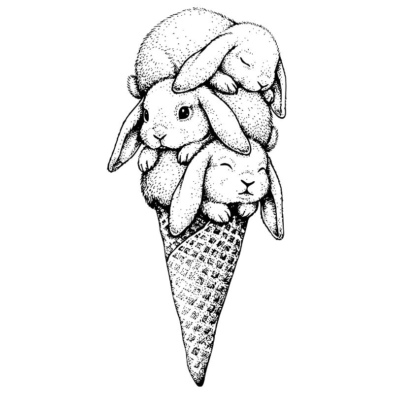 Häschen Eiscreme