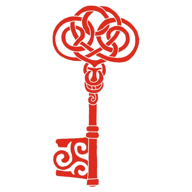 Red Celtic Key