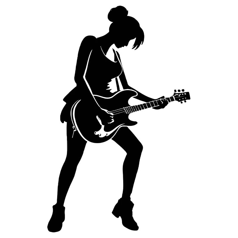 Musikerin - Gitarrist Sticker
