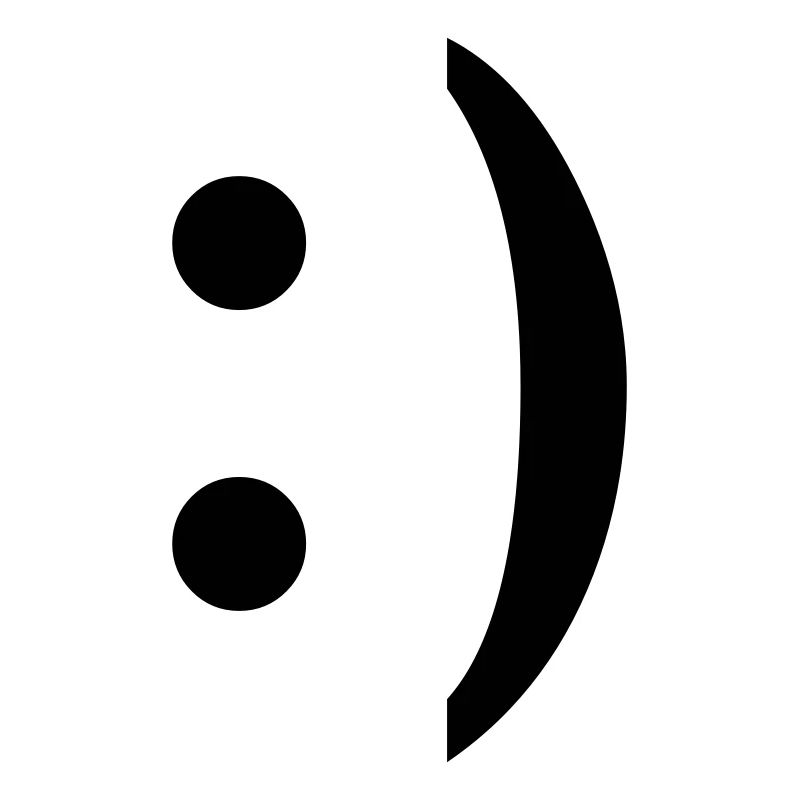:) smiley