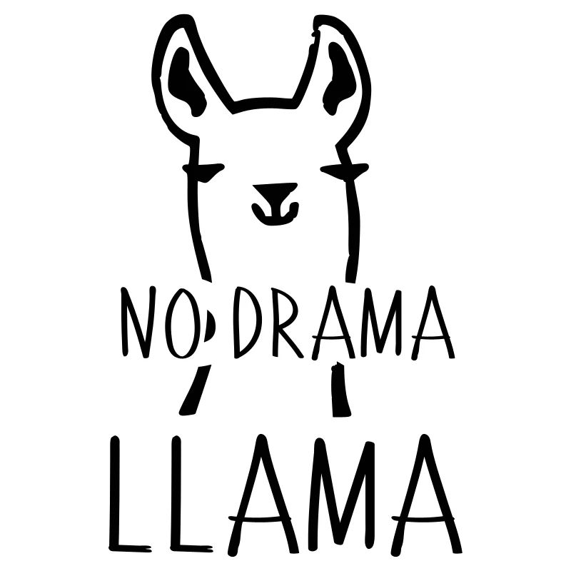 No Drama Llama Witzig Tier Kamel Geschenk Idee