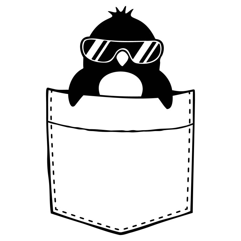 Hemd Brusttasche Pinguin