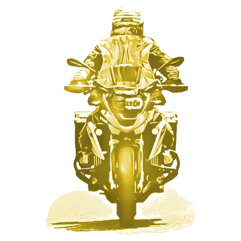 Motorradfahrer gold