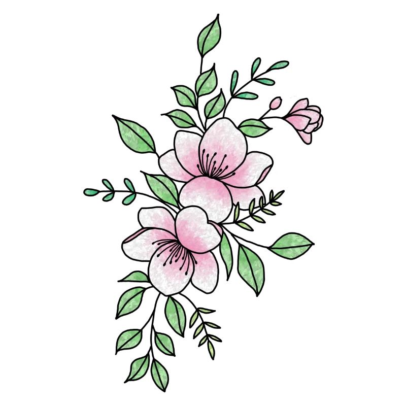 Weiße rosa Blume