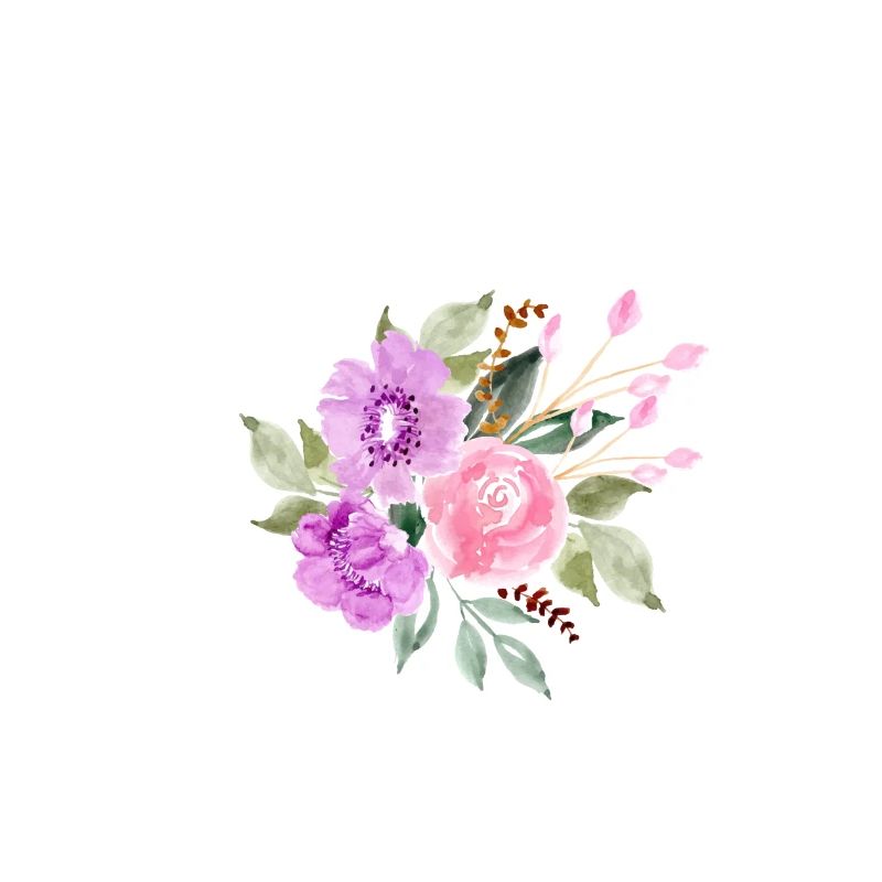 Lila Blumenbuchstabe S