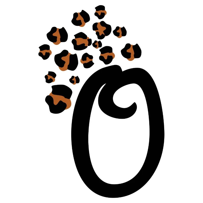 Buchstabe o Leopardenmuster
