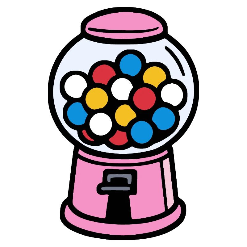 Pinker Retro Kaugummiautomat