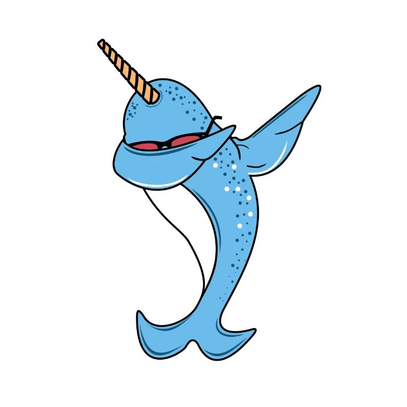 Funny Narwhal Dab
