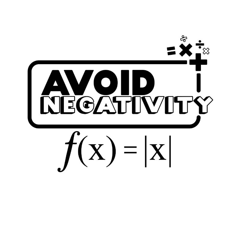 Avoid Negativity - schwarz