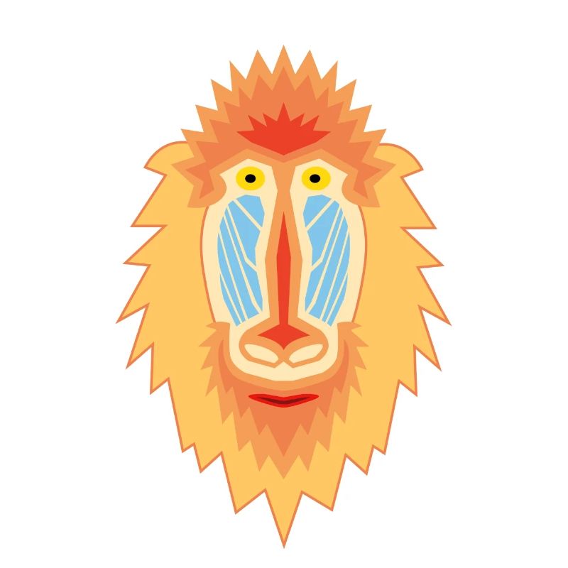 Mandrill Geometric