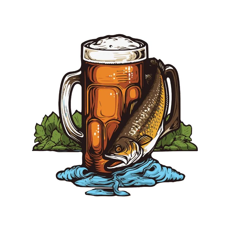 Angeln Fischen Bier