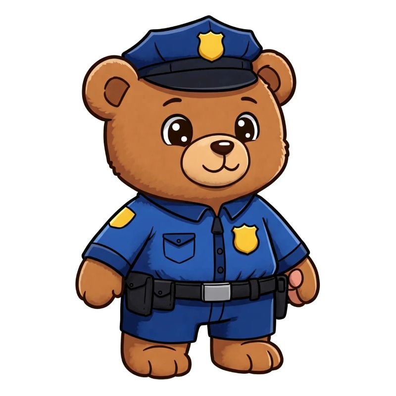 Teddybär Polizist