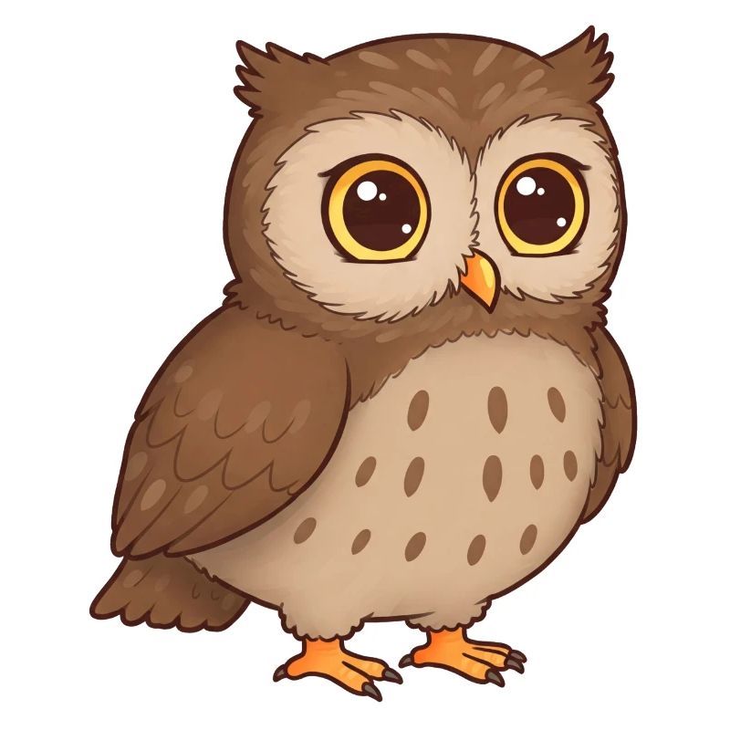 Tier Cartoon Eule
