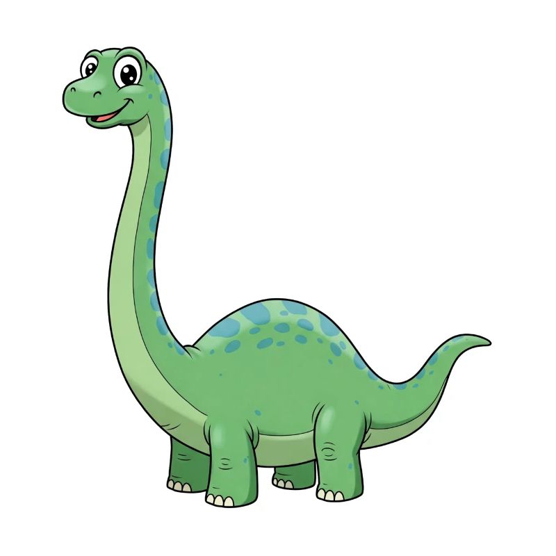 Dino Cartoon Diplodocus