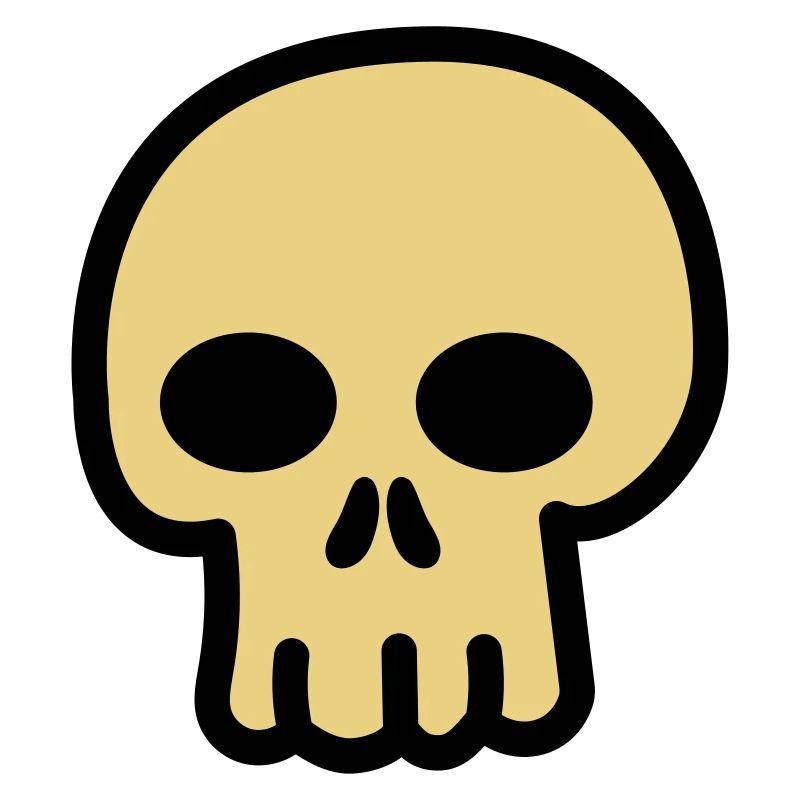 Tête de mort dessin mignon