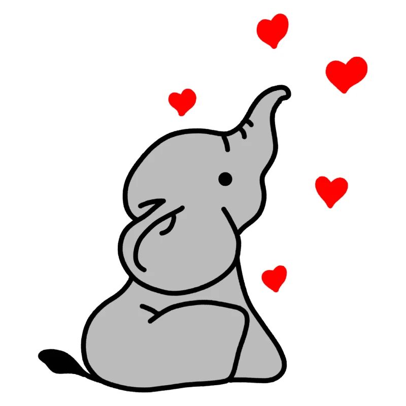 Elefant Herz Liebe