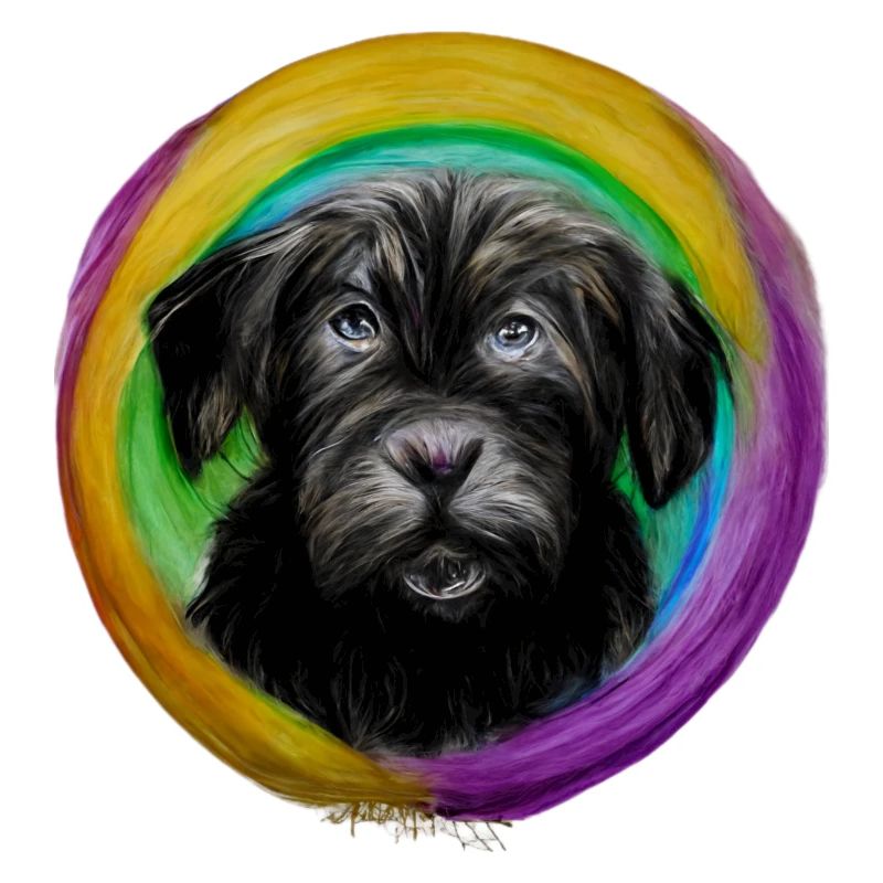 Regenbogen Hund Briard