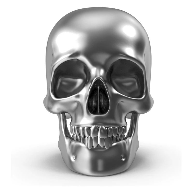 Silver Skull - silber schädel 3D