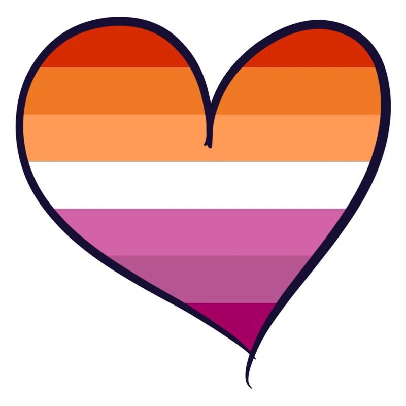 Lesbian Pride heart