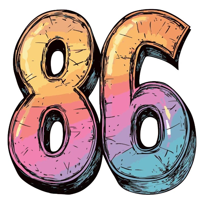 86 Zahl Comic