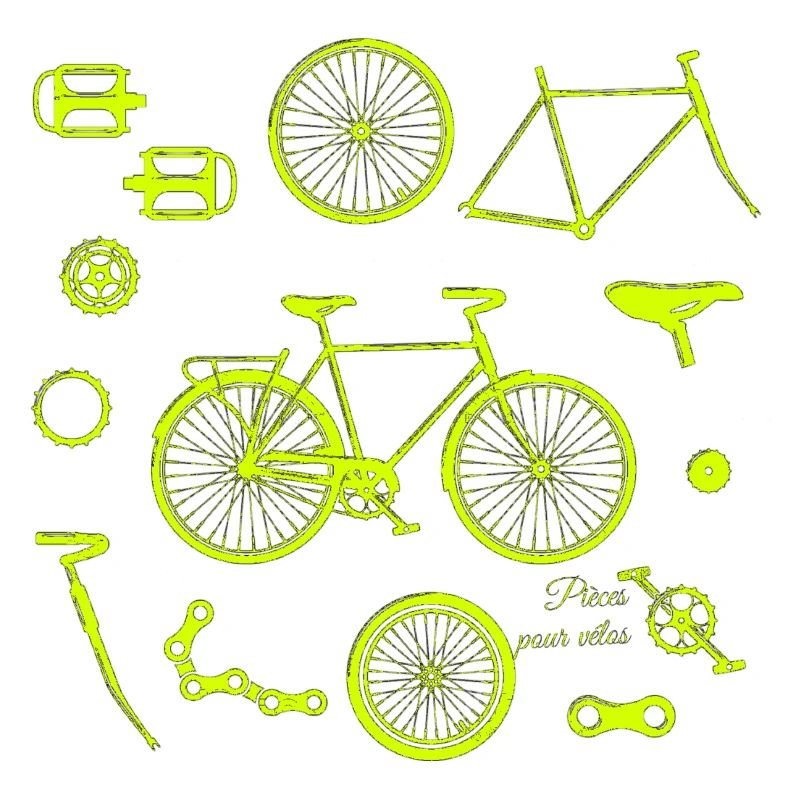 Fahrradteile Illustration