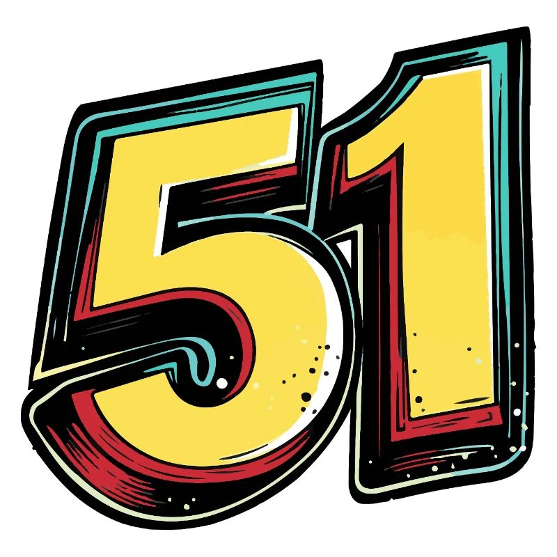 51 Zahl Comic