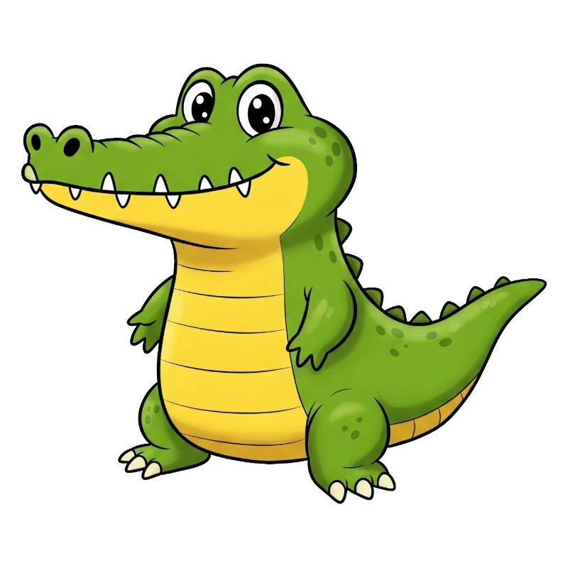 Tier Cartoon Krokodil