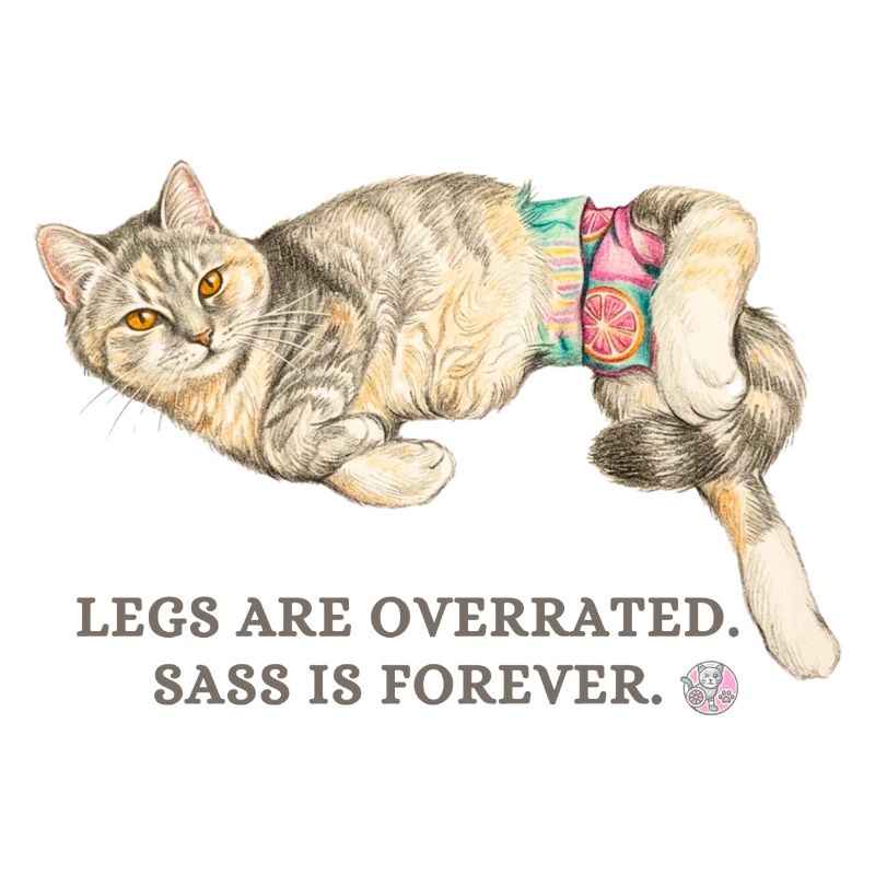 Beine sind überbewertet, Katzenfrechheit.