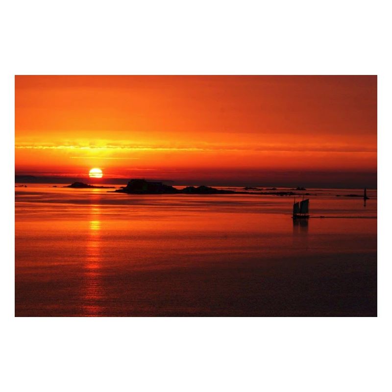Boot auf Sonnenuntergang