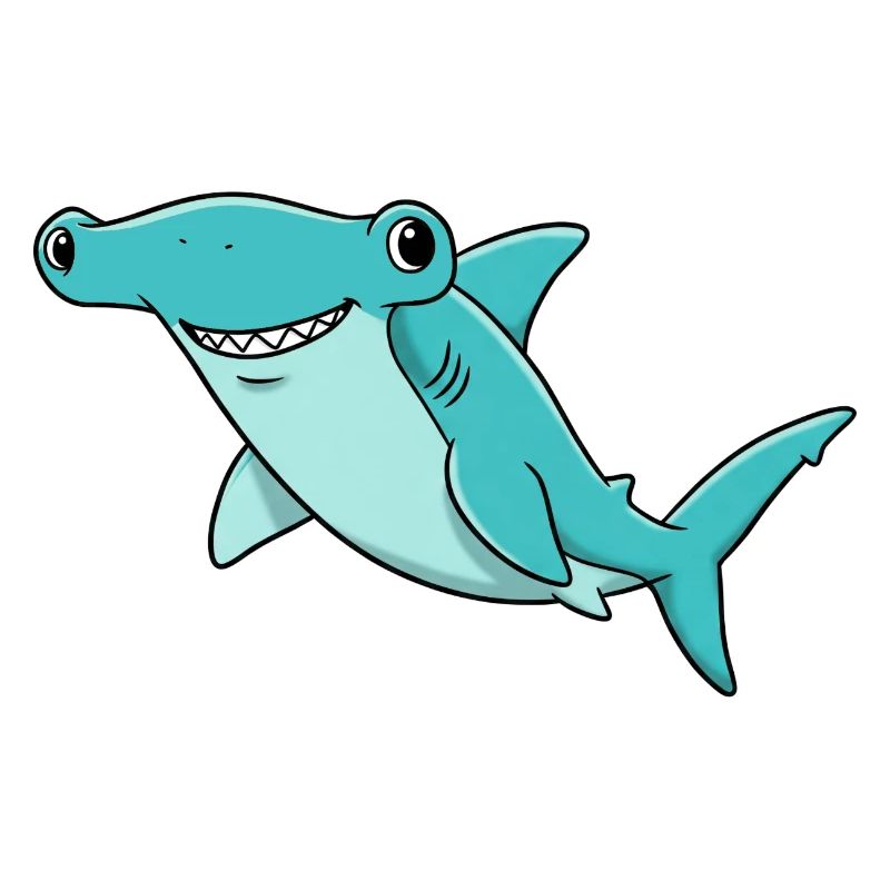 Tier Cartoon Hammerhai
