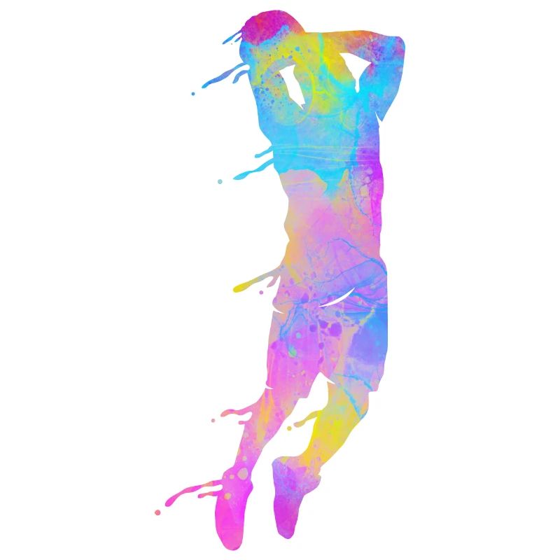 Basketball Bunte Spritzer