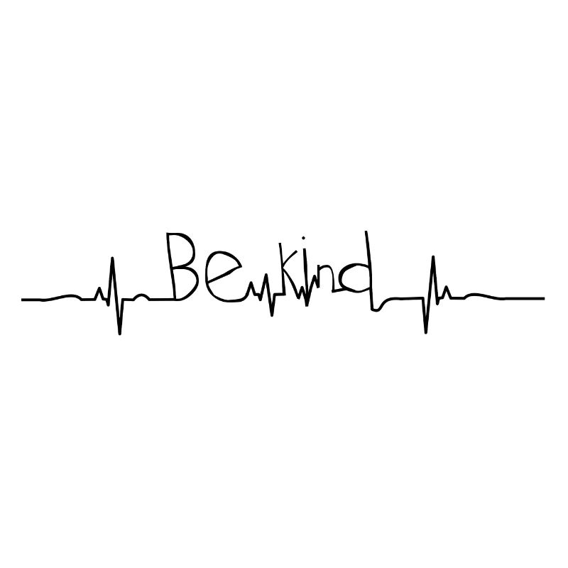 Be Kind Herz-Linien-Kunst