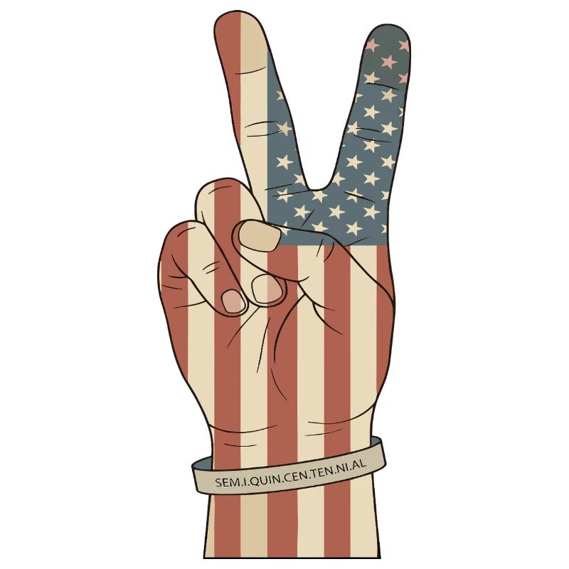 Semiquincentennial Peace Hand USA