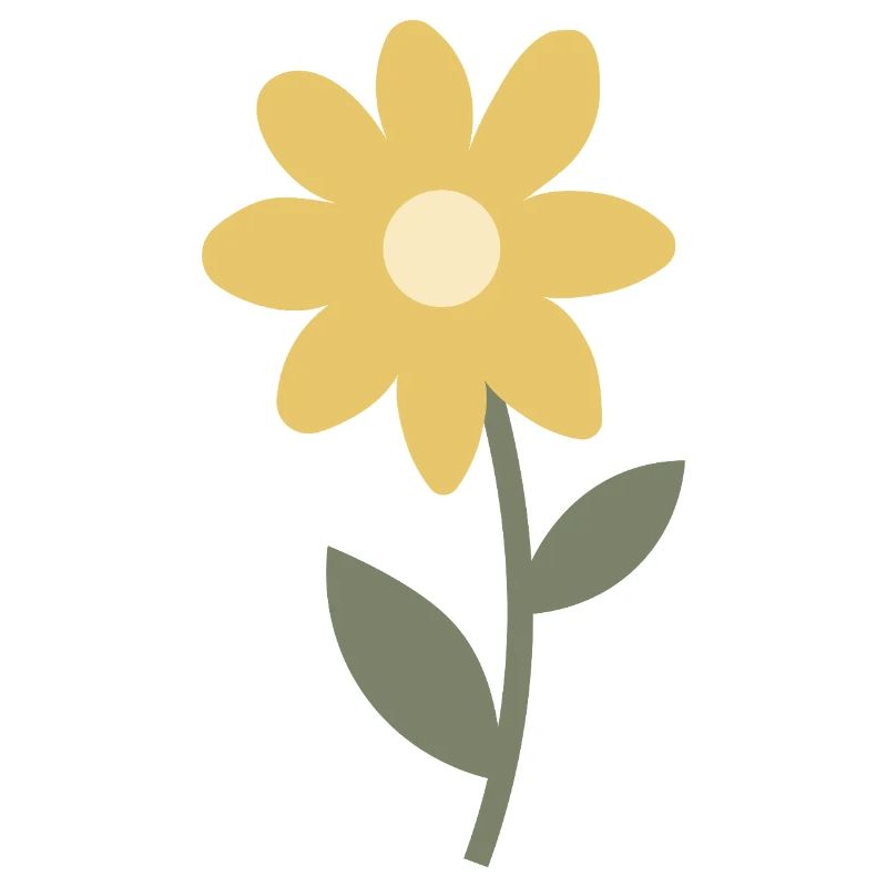 Minimales Blumenblütendesign
