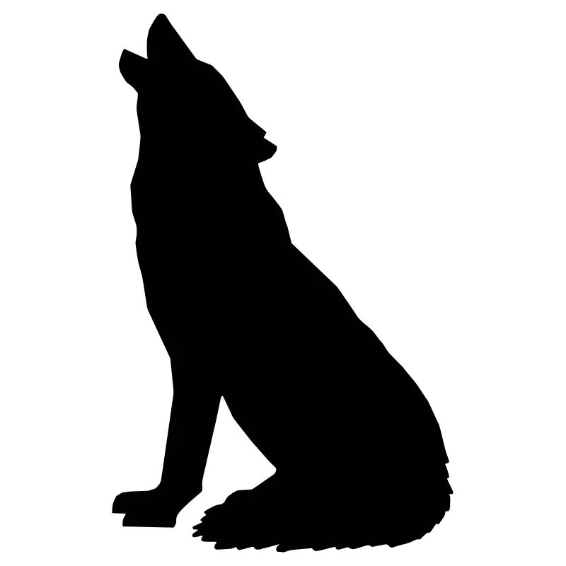 Heulender Wolf sitzend