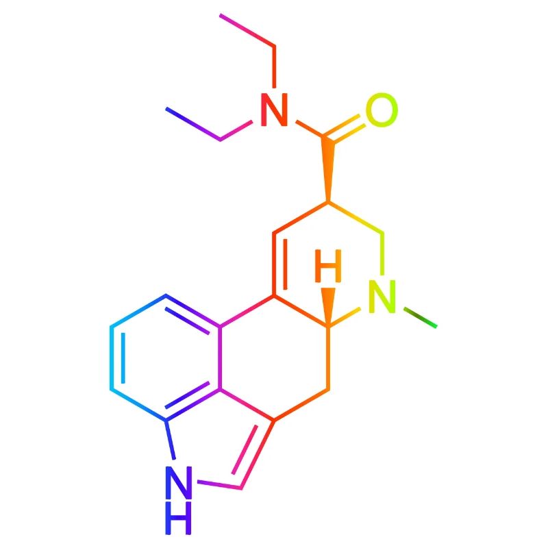 LSD Molecule Colored