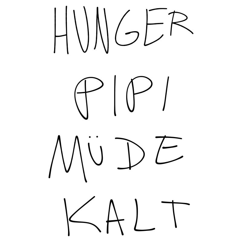 hunger müde kalt