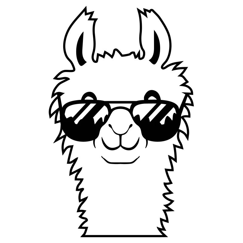 Cool Sonnenbrille Alpaka