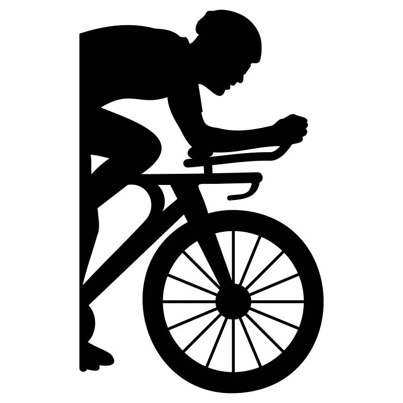 Halber Fahrrad Fahrer
