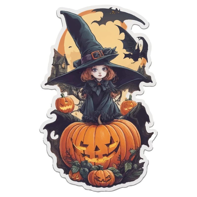 Helloween Kürbis Hexe