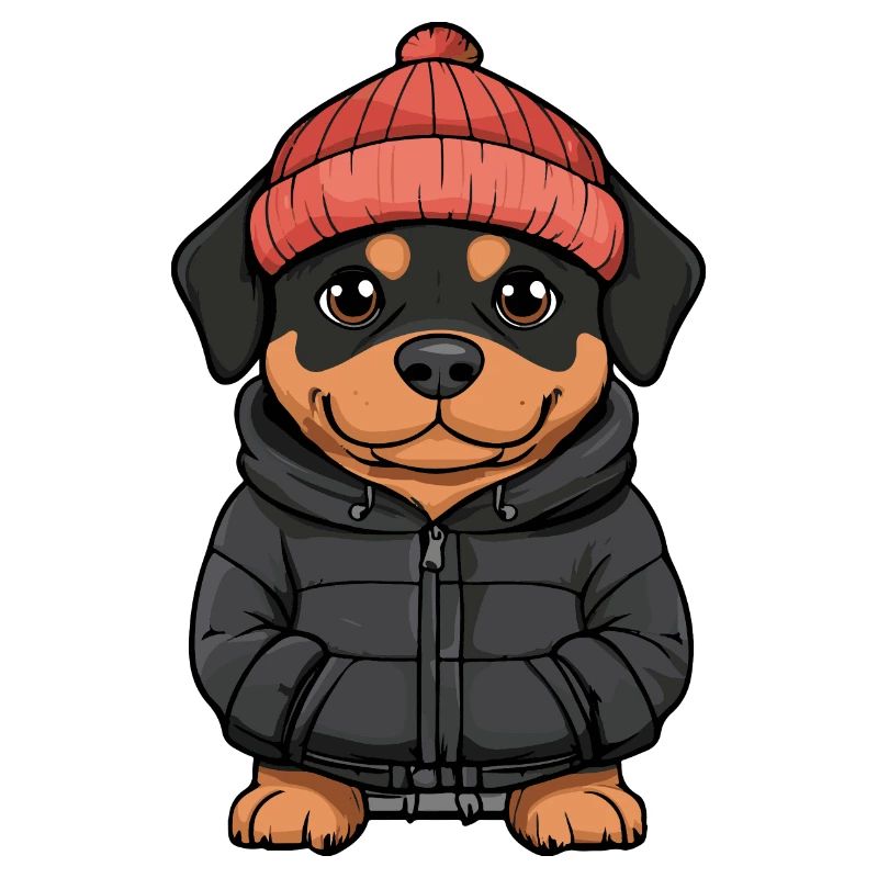 Rottweiler Hund Winter