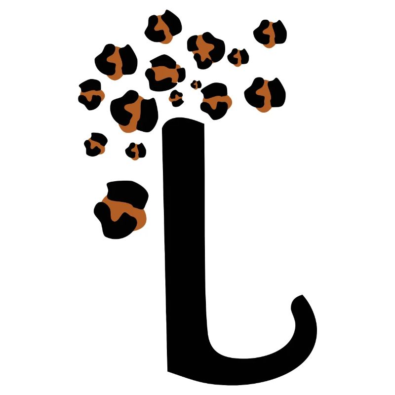 Buchstabe l Leopardenmuster