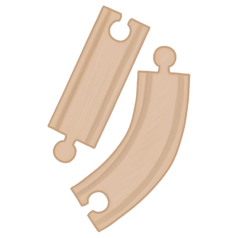 Holzkurven Puzzle Muster Schienen