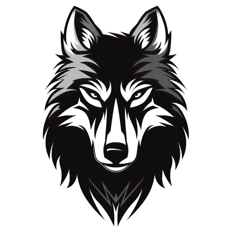 Wolf head, wild wolf logo