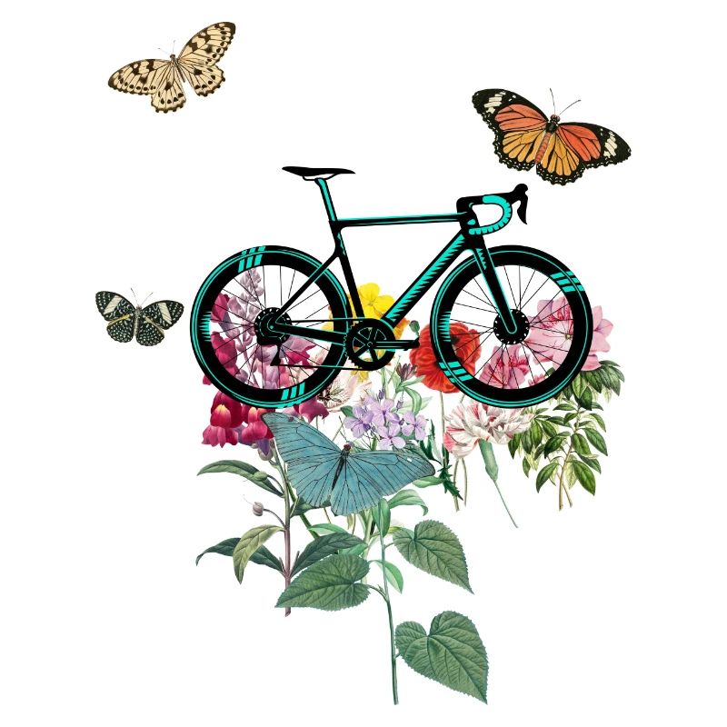 Blumen blühendes Fahrrad