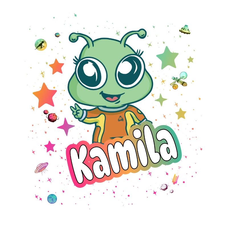 KAMILA - Schöner Mädchen Name mit süßem Alien